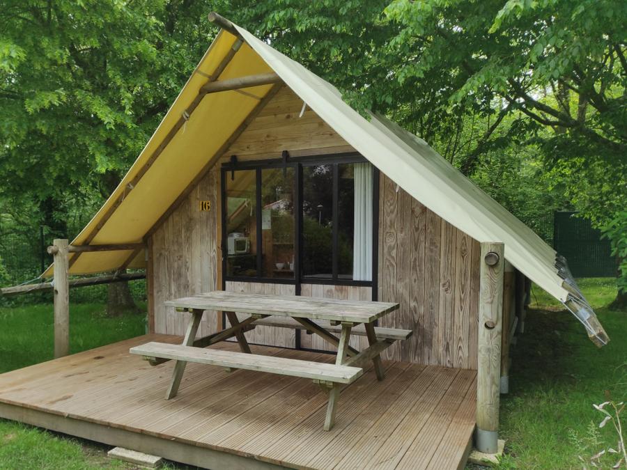 Tente 7 personnes - LOCATION TENTE LODGE 24m² (3 chambres + mezzanine) 7 pers 5