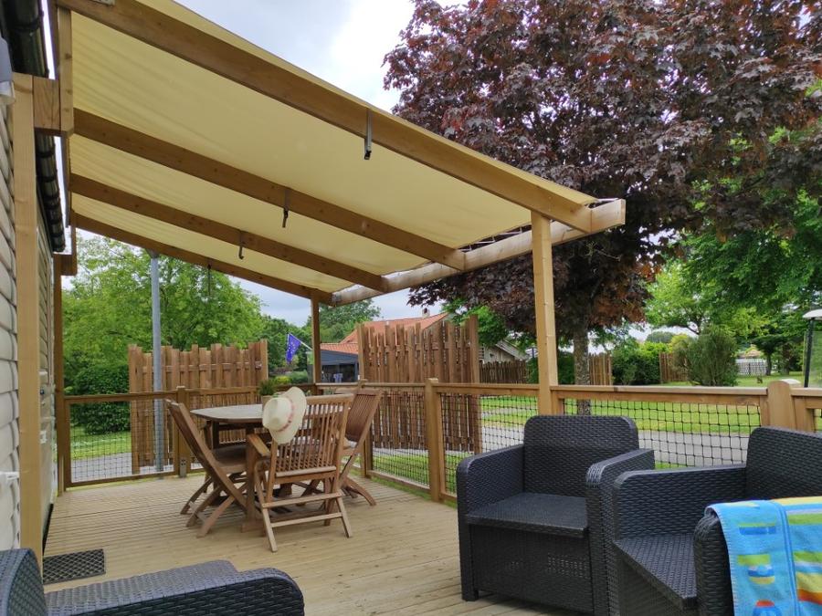 Mobilhome 8 personnes - LOCATION MOBILHOME 40M² (3 chambres - 2 SDB) PREMIUM TV CLIMATISATION LAVE VAISSELLE 6/8 pers 7