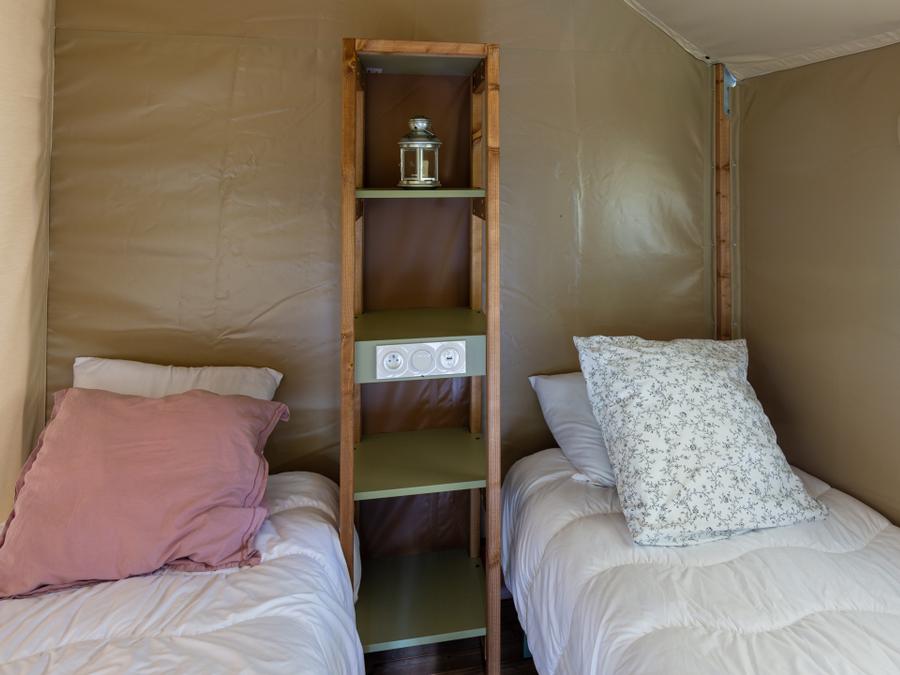 Tente en toile et en bois 4 personnes - WOOD LODGE - personnes supplémentaires possible en supplément, contacter le camping 5
