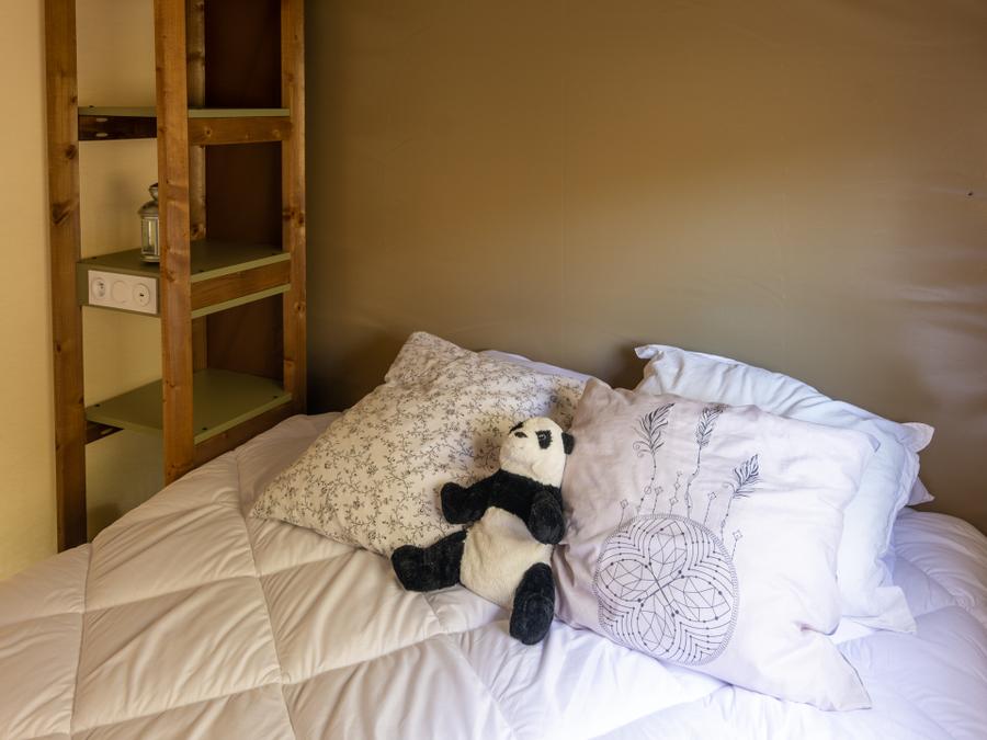 Tente en toile et en bois 4 personnes - WOOD LODGE - personnes supplémentaires possible en supplément, contacter le camping 4