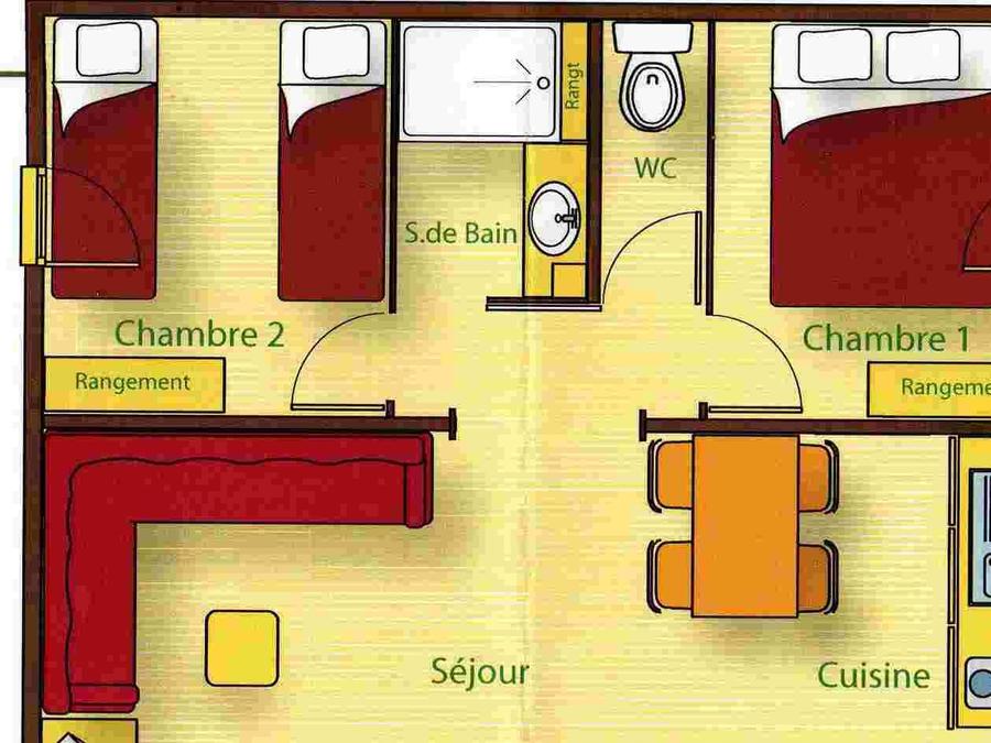 Chalet 4 personnes - Chalet Sapin - 2 chambres - personnes supplémentaires possible en supplément, contacter le camping 13