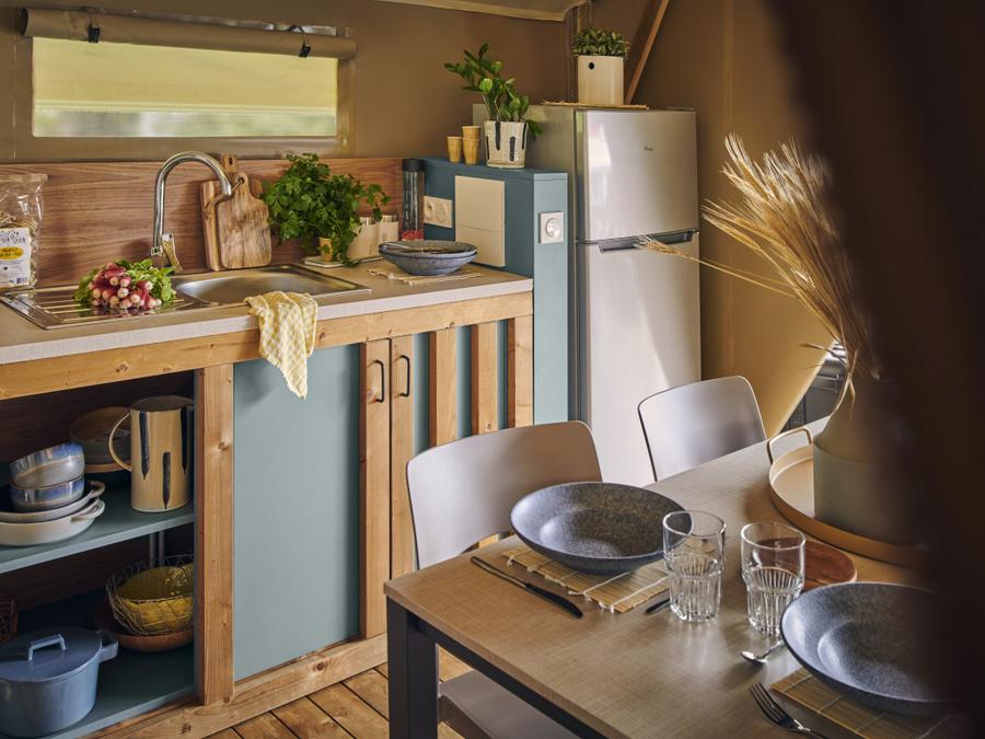 Lodge 5 personnes - Bungalow toilé 'Tente Lodge' 26m² 1