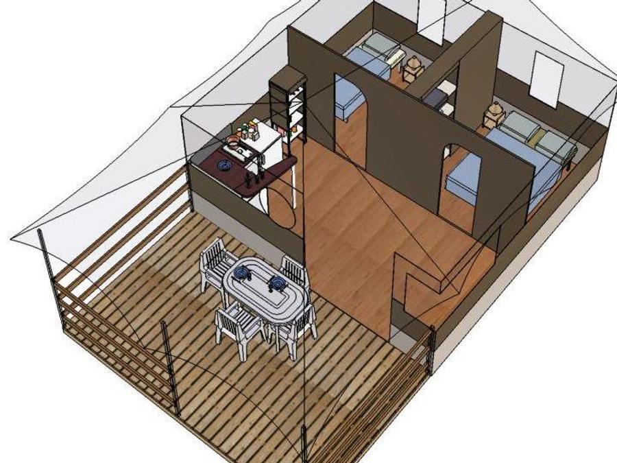 Tente 5 personnes - LODGE FREEFLOWER CONFORT 3