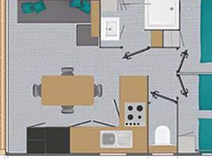 Mobilhome 4 personnes - Confort Vue Mer - 2 chambres 7