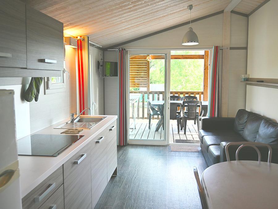 Chalet 6 personnes - Chalet 35m² (3 chambres) avec terrasse couverte 6 pers 10