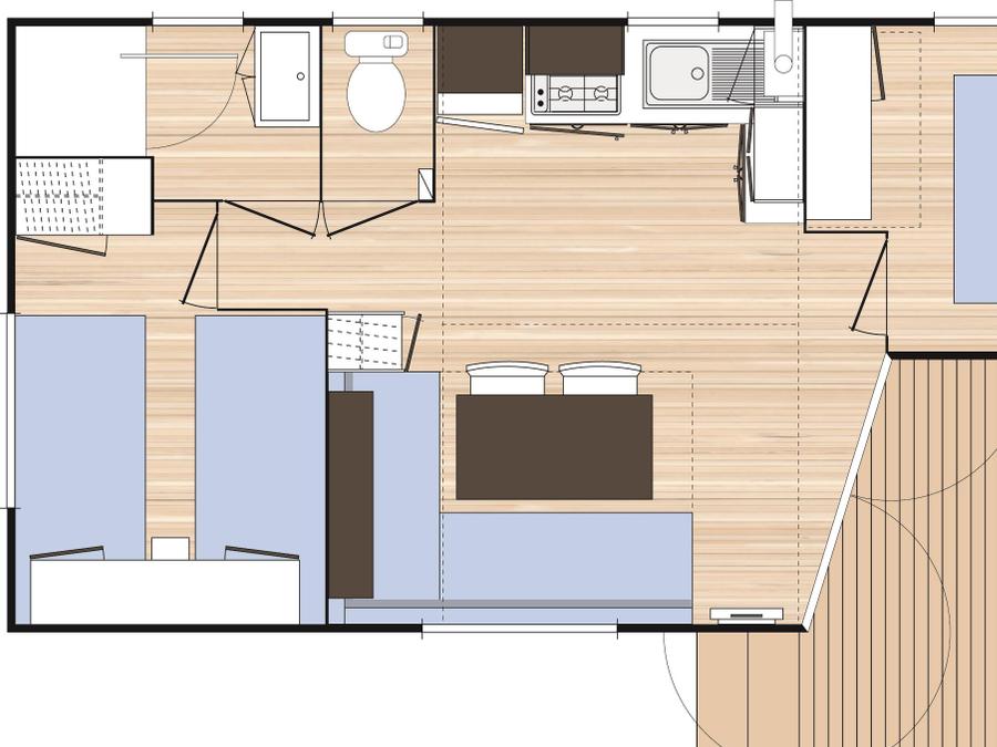Mobilhome 4 personnes - Escapade Confort 15