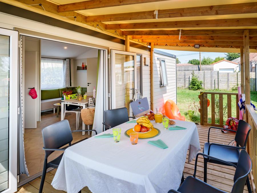 Mobilhome 4 personnes - Mobil-home Escapade Premium 27m² - 2 chambres + télévision 0
