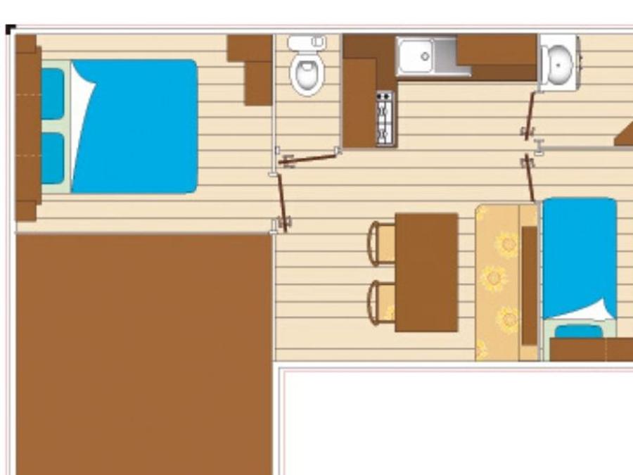 Mobilhome 4 personnes - Mobil-home Cocoon 4 personnes 2 chambres 23m² 2