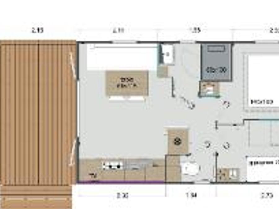 Mobilhome 6 personnes - Mobil home Confort 2 chambres 4/6 pers 3