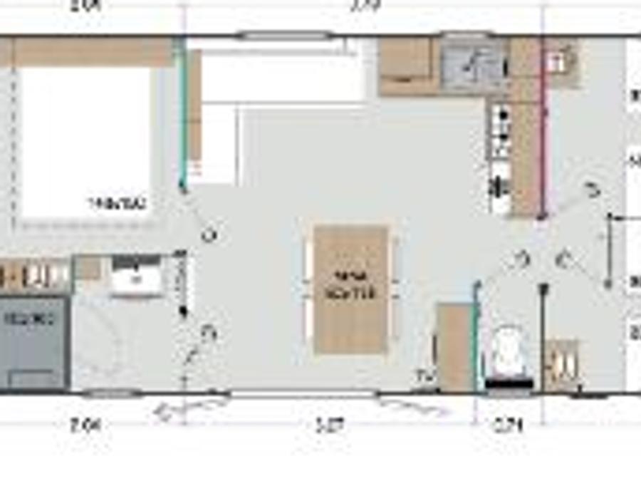 Mobilhome 8 personnes - Mobil home Confort 3 chambres 8 pers 7