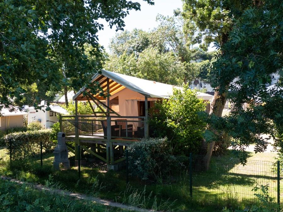 Tente en toile et en bois 4 personnes - Ecolodge (sur pilotis) sans sanitaires 3