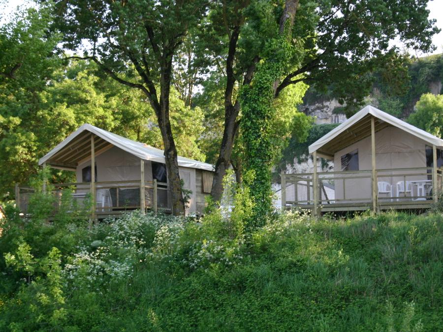 Tente en toile et en bois 4 personnes - Ecolodge (sur pilotis) sans sanitaires 0