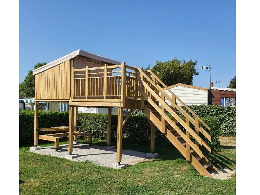 Tente en toile et en bois 2 personnes - Campétoile (sans sanitaires) 0