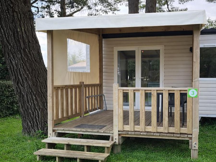 Mobilhome 2 personnes - - 20m² - 1 chambre - terrasse couverte 9m² 3