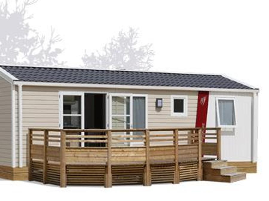 Mobilhome 6 personnes - Confort 34m² (3 chambres) - Terrasse couverte 1