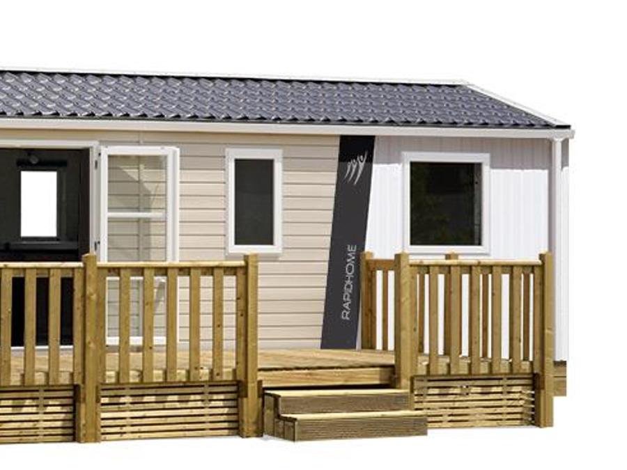 Mobilhome 6 personnes - Premium 39m² (3 chambres) - 2 salles de bain - terrasse couverte 1
