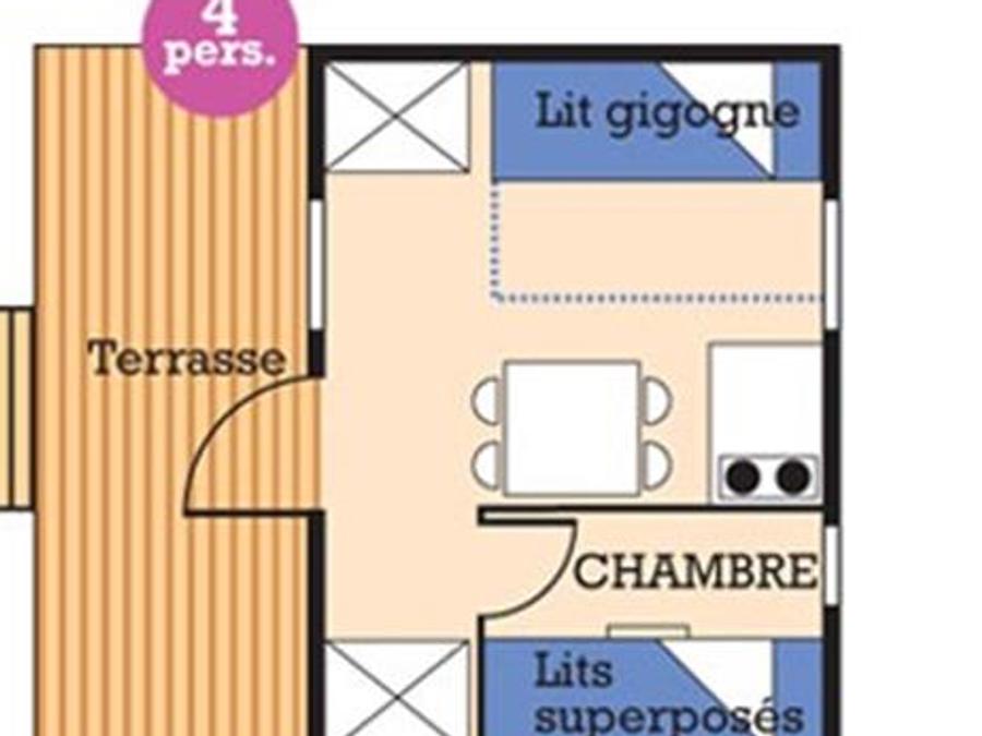 Chalet 4 personnes - ISABELLE sans sanitaires 3