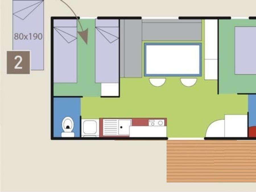 Mobilhome 4 personnes - Cottage Santoline 3