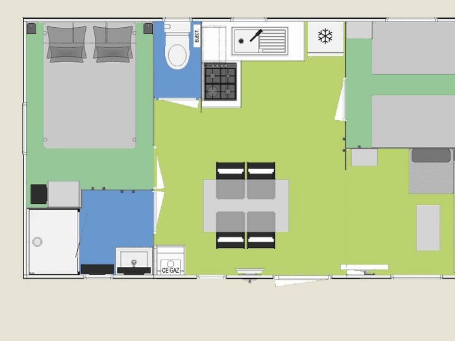Mobilhome 4 personnes - Cottage Iberis 1