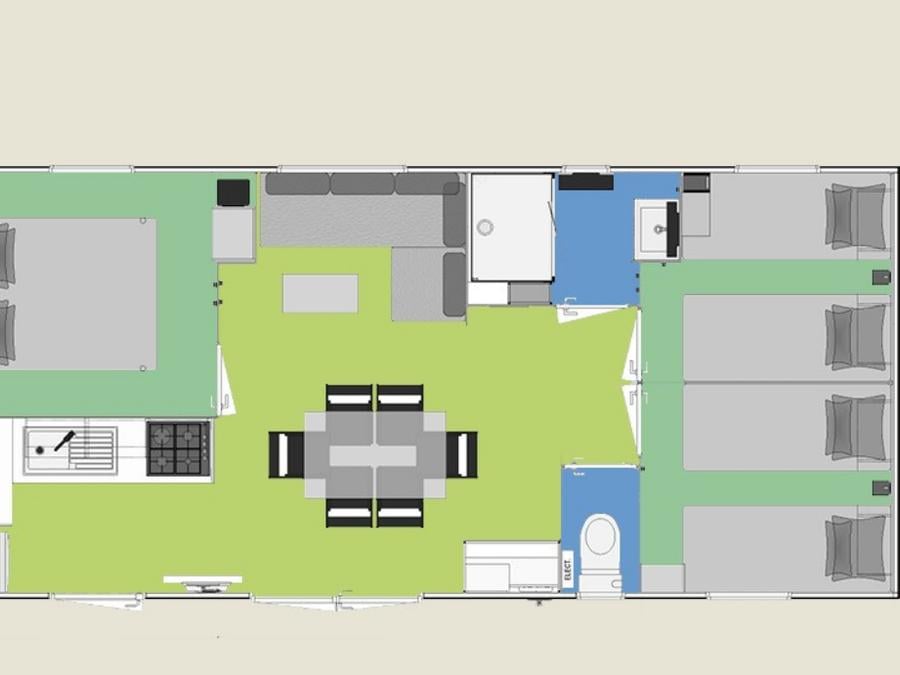 Mobilhome 6 personnes - Cottage Olearia 1