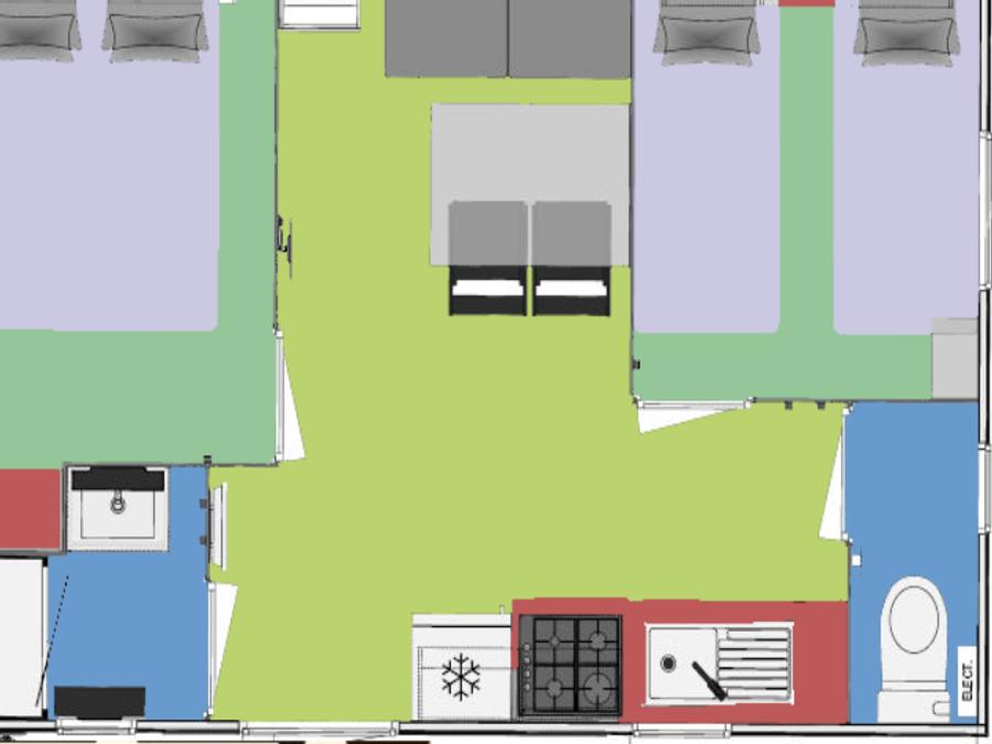 Mobilhome 4 personnes - Cottage Aubépine 3