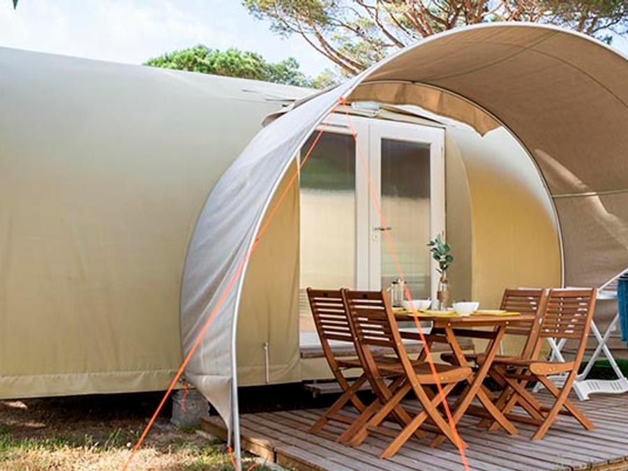 Tente en toile et en bois 4 personnes - Coco Sweet 2 chambres 0