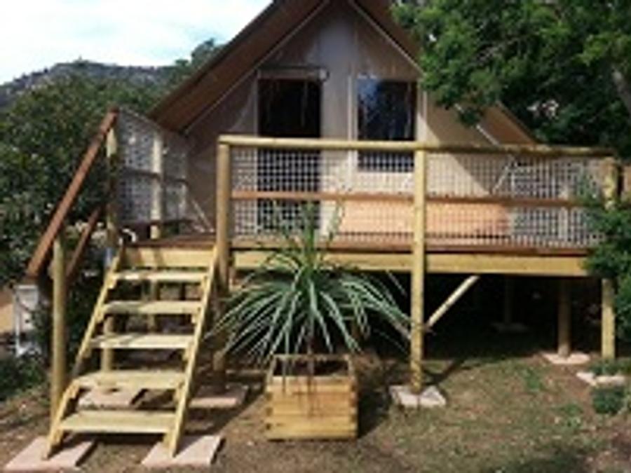 Tente en toile et en bois 4 personnes - (sans sanitaires) 0