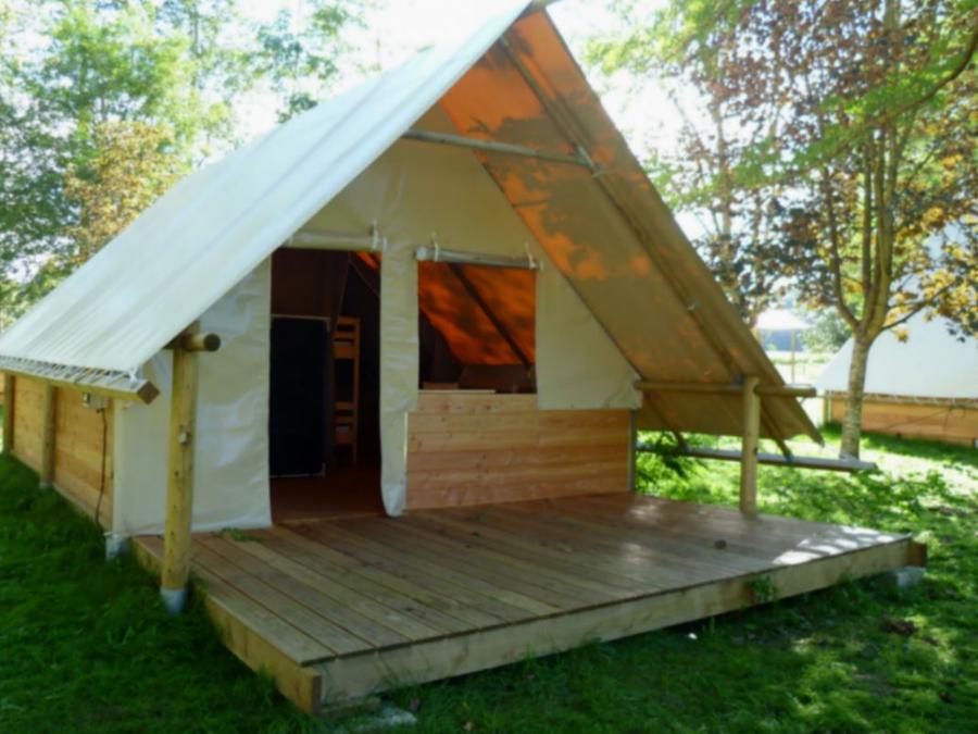 Tente en toile et en bois 2 personnes - (sans sanitaires) 5