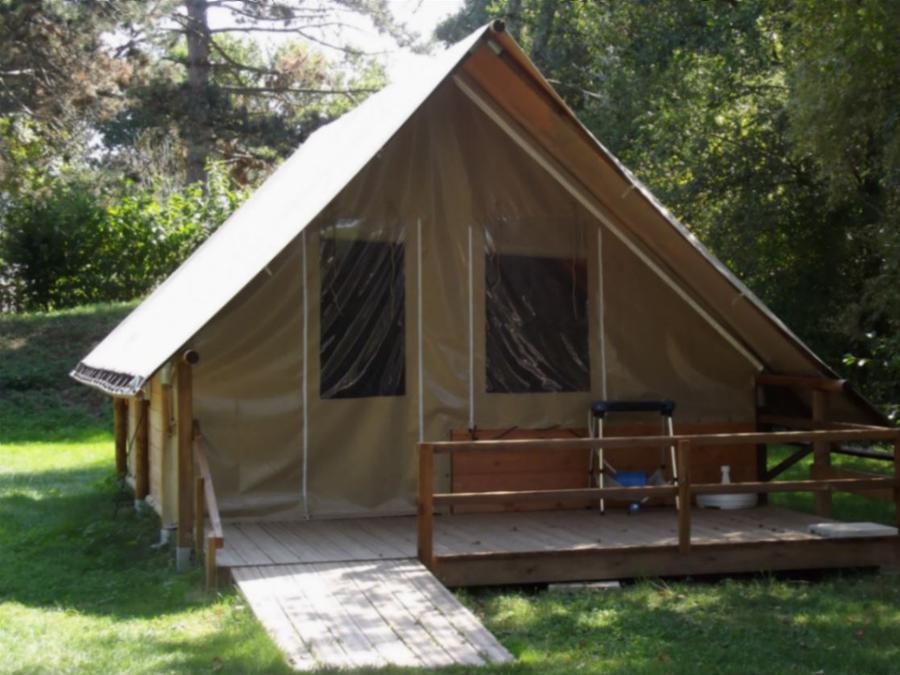 Tente en toile et en bois 2 personnes - (sans sanitaires) 6