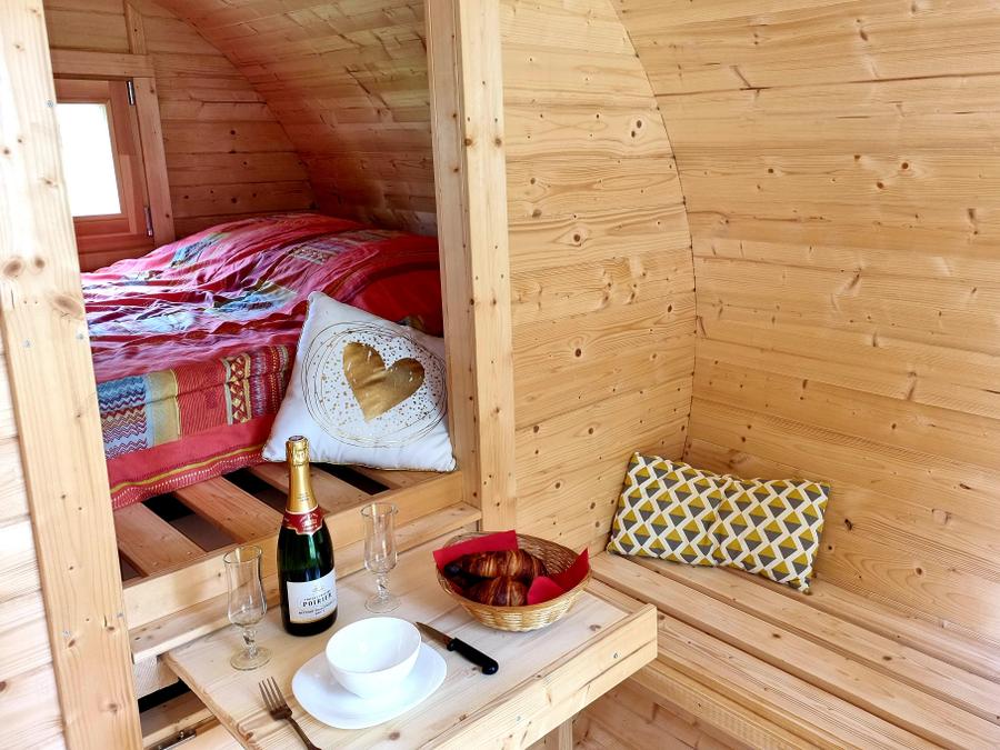 Tente en toile et en bois 2 personnes - Tonneau 2 personnes 3