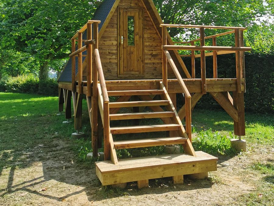 Unique 3 personnes - Cabane en bois avec terrasse (2 adultes + 1 enfant) 2