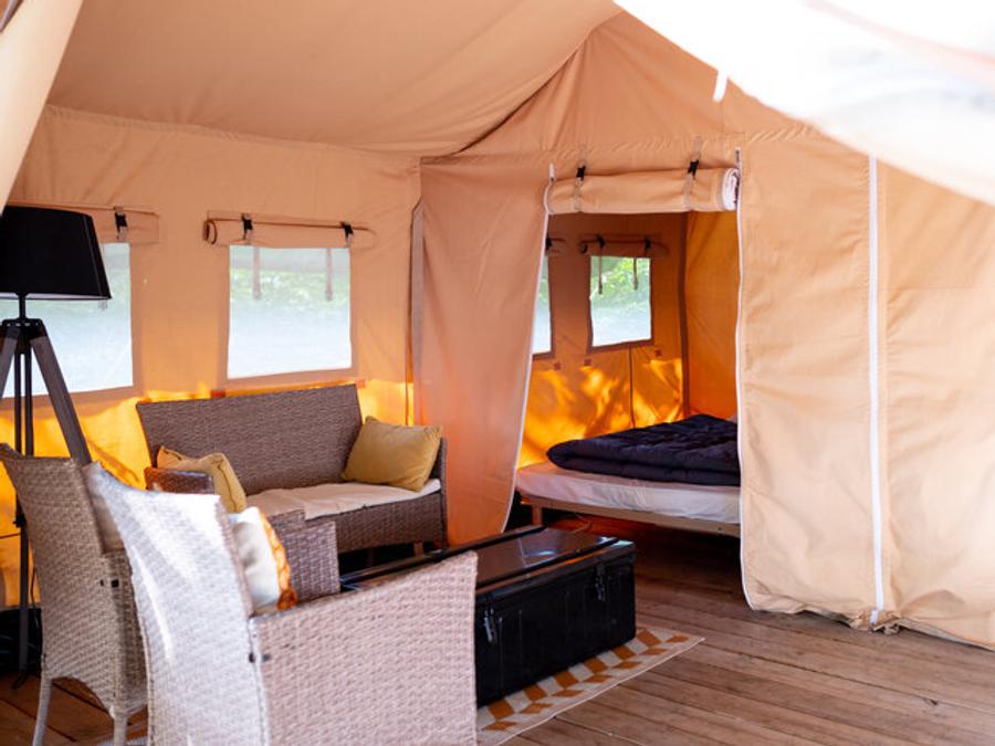 Tente en toile et en bois 7 personnes - SAFARI LODGE 7
