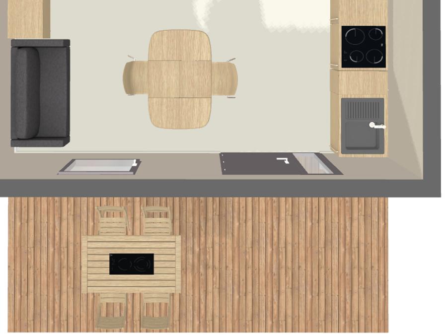 Chalet 2 personnes - CONFORT 24 m² (1 chambre) dont terrasse couverte 8m² 7