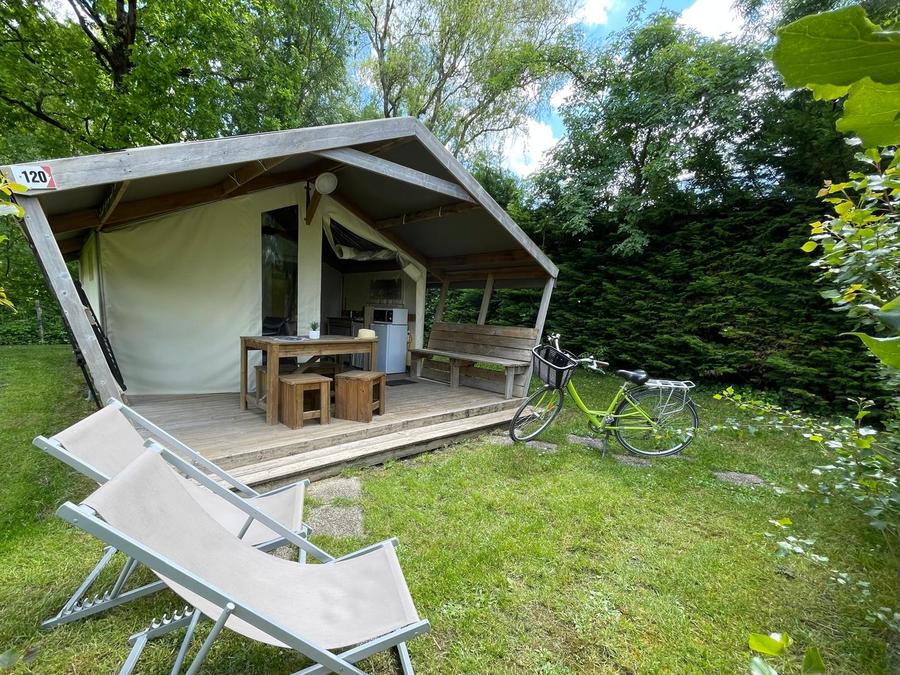 Tente en toile et en bois 4 personnes - Ecolodge Toile & Bois 30m² (2 chambres - 4 personnes) dont terrasse couverte 8m² - Sans sanitaires 7