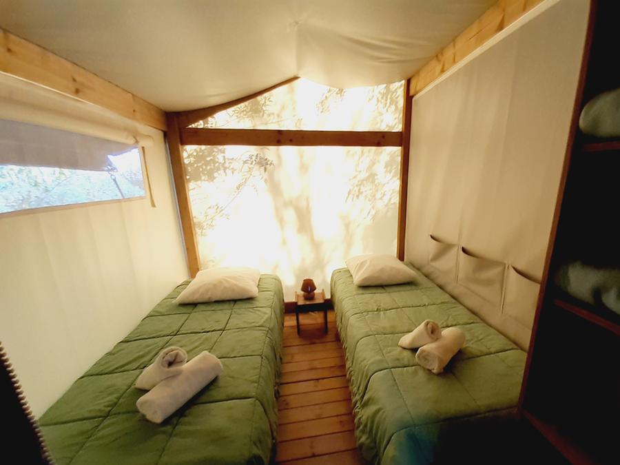 Tente en toile et en bois 4 personnes - Ecolodge Toile & Bois 30m² (2 chambres - 4 personnes) dont terrasse couverte 8m² - Sans sanitaires 4