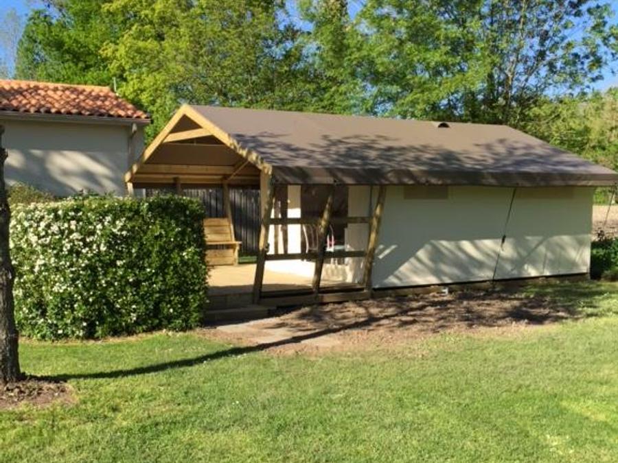 Tente en toile et en bois 4 personnes - Ecolodge Toile & Bois 30m² (2 chambres - 4 personnes) dont terrasse couverte 8m² - Sans sanitaires 5