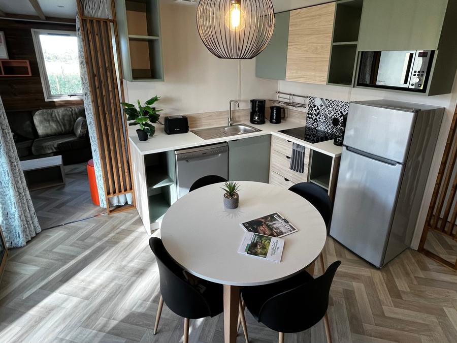Chalet 7 personnes - Prestige 60 m² (3 chambres) dont terrasse couverte + Clim + TV + LV + Plancha 1