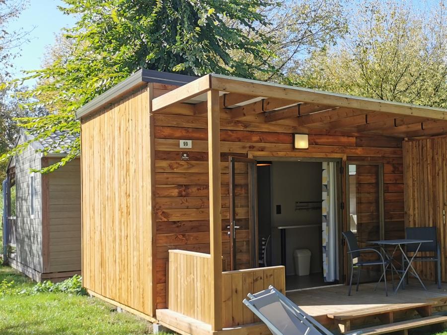 Chalet 2 personnes - PREMIUM 24m² (1 chambre dans la pièce de vie) dont terrasse couverte + TV 0