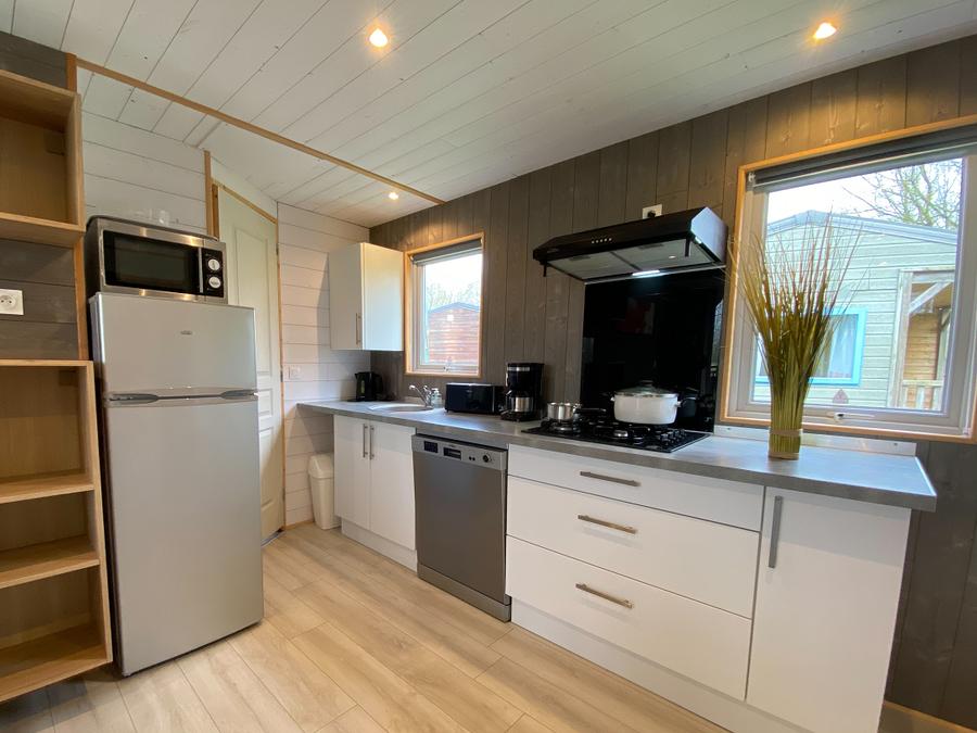 Chalet 7 personnes - PREMIUM 50m² (3 chambres) + terrasse + TV + LV + Plancha + Climatisation 2