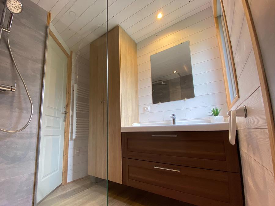 Chalet 7 personnes - PREMIUM 50m² (3 chambres) + terrasse + TV + LV + Plancha + Climatisation 7