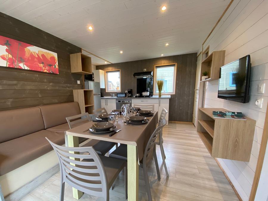 Chalet 7 personnes - PREMIUM 50m² (3 chambres) + terrasse + TV + LV + Plancha + Climatisation 1