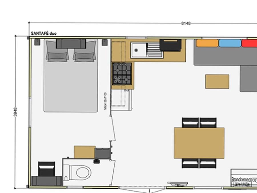 Mobilhome 6 personnes - Mobil-home Standard 27m² 2 chambres 4/6 pers 7