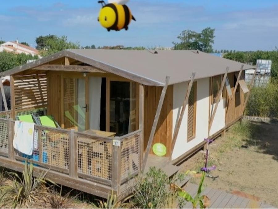 Lodge 4 personnes - Cabane lodge Sweet Flower Confort + 32m² 2 chambres 4 pers 3