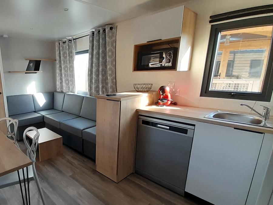 Mobilhome 6 personnes - Mobil-home Premium 3 chambres 37m² - 2 salles de bain + TV 6 pers 9