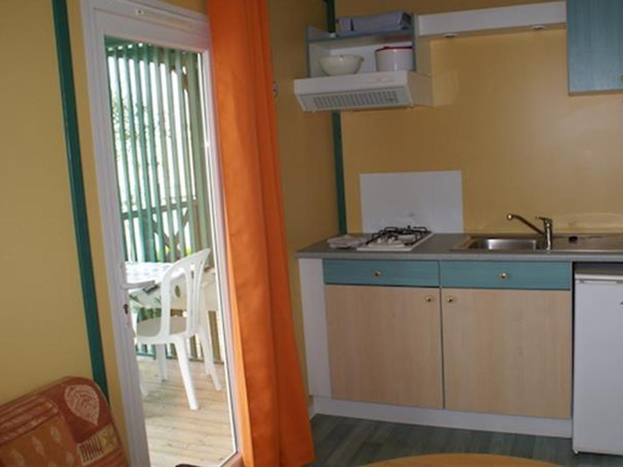 Chalet 2 personnes - Chalet mitoyen 16m² - 1 chambre + terrasse couverte 8m² 2 pers 3