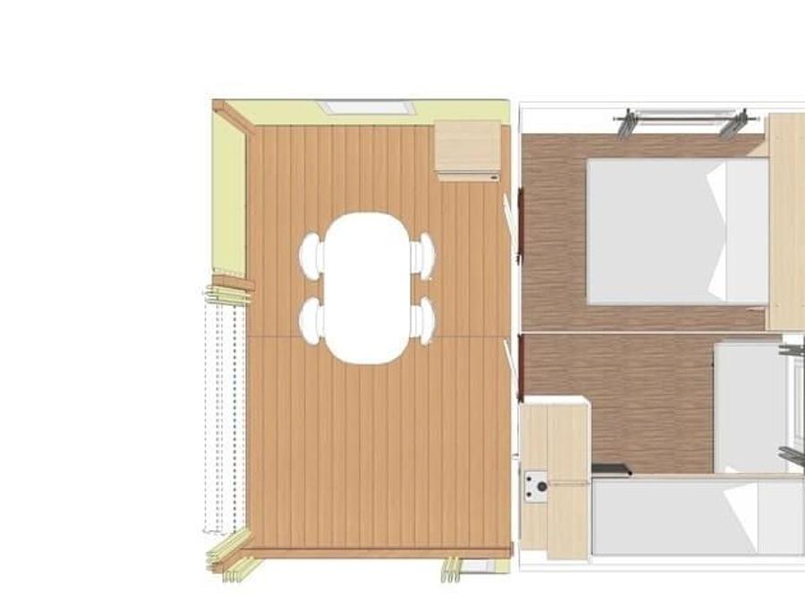 Bungalow toilé 4 personnes - Tit'Home 2 chambres 20,8 m² 5 pers 4