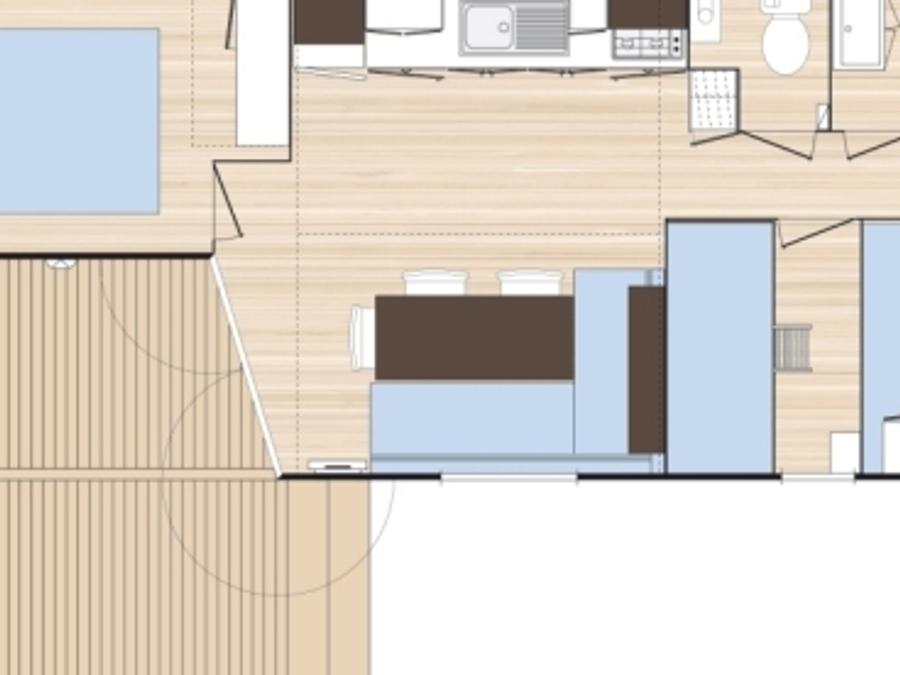 Mobilhome 6 personnes - Classique 3 chambres 2