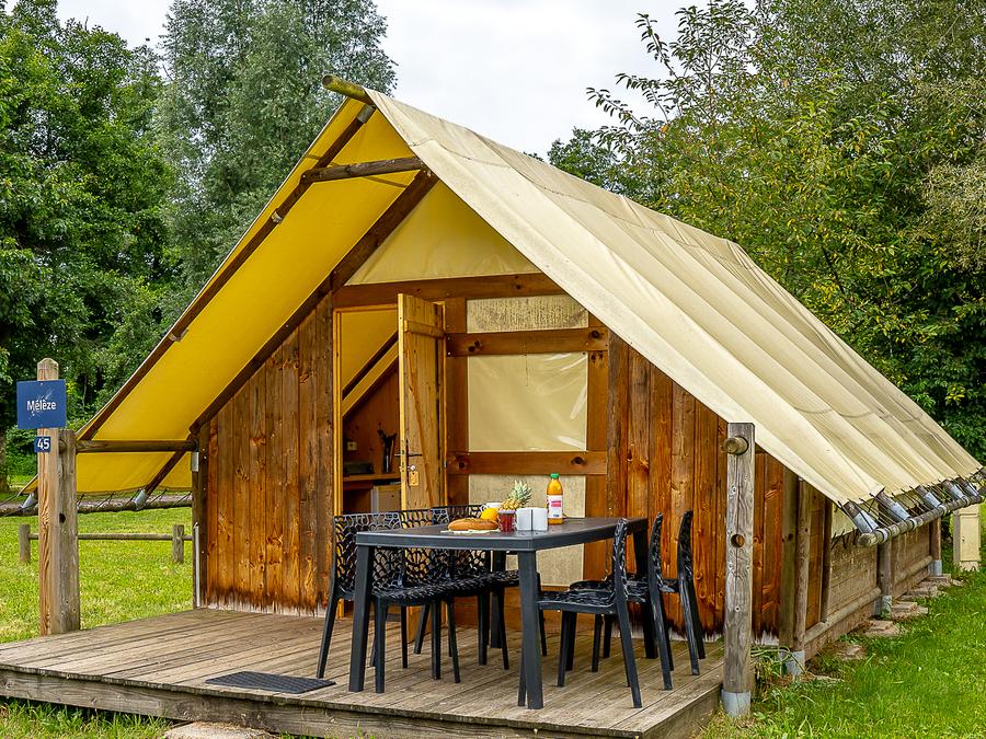 Tente en toile et en bois 6 personnes - Trappeur 3 chambres 0