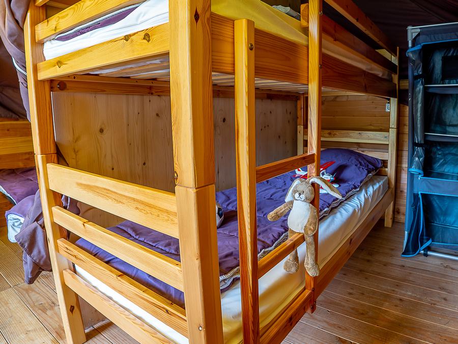 Tente en toile et en bois 4 personnes - Canadienne 2 chambres 6