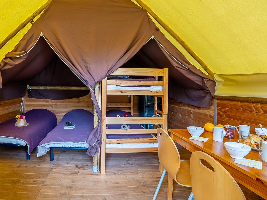Tente en toile et en bois 4 personnes - Canadienne 2 chambres 5